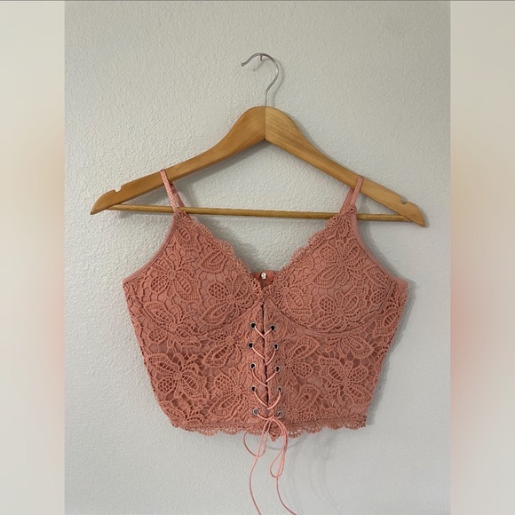 Tops - NWOT Blush Lace top/bralette